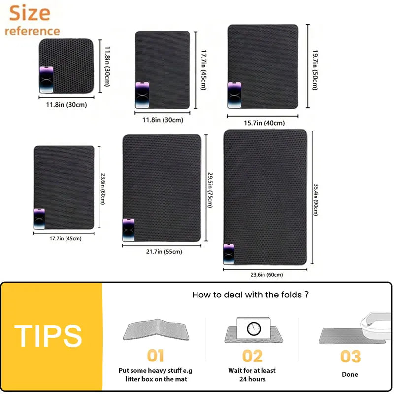 Cat Litter Mat Waterproof Double Layer